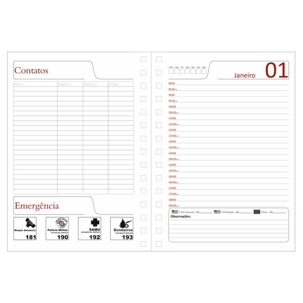 14611 | Agenda Permanente Wire-o MDF Sublimática - Image 5