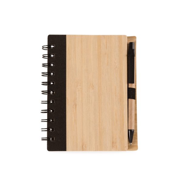 13775 | Bloco de Anotações Bambu com Caneta