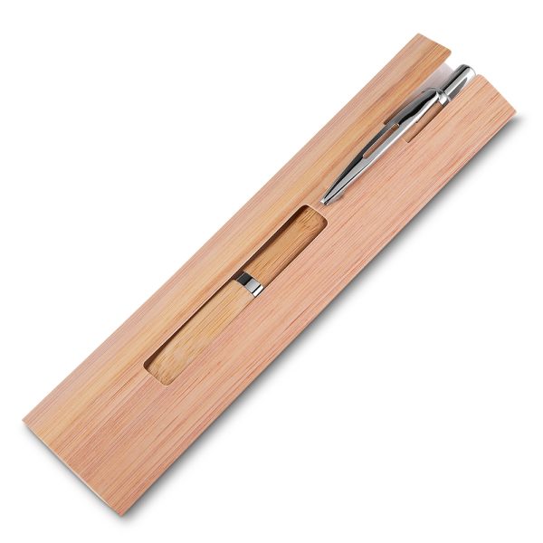 14664 | Caneta Ecológica de Bambu com Estojo - Image 4