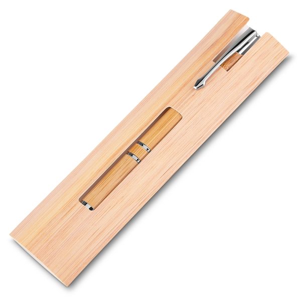 14665 | Caneta Ecológica de Bambu com Estojo - Image 3