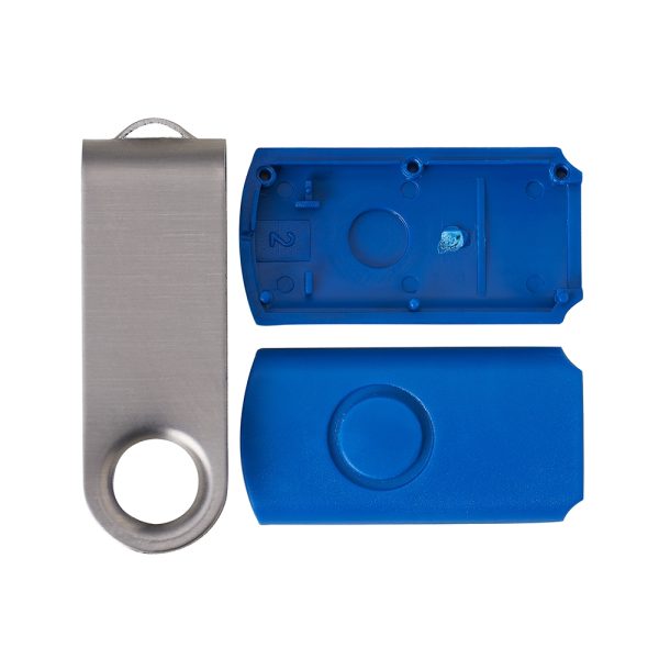13960ES | Carcaça Pen Drive Giratório Escovado