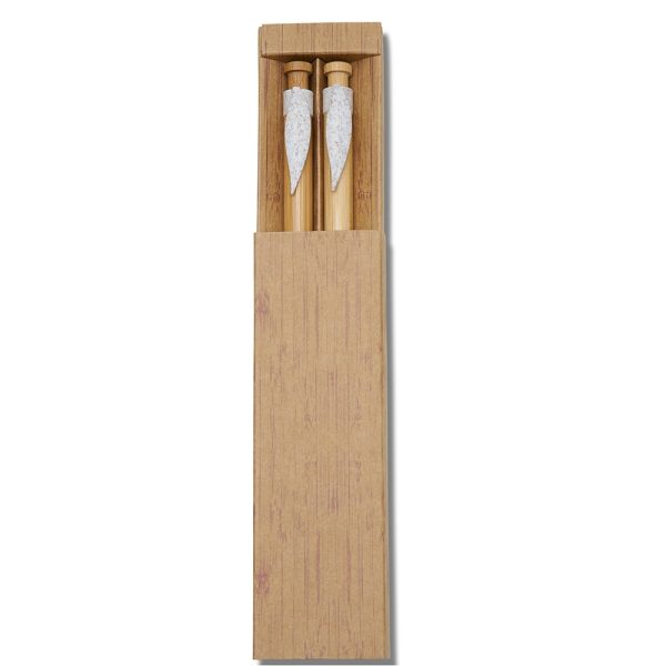14334 | Conjunto Caneta e Lapiseira Bambu - Image 2