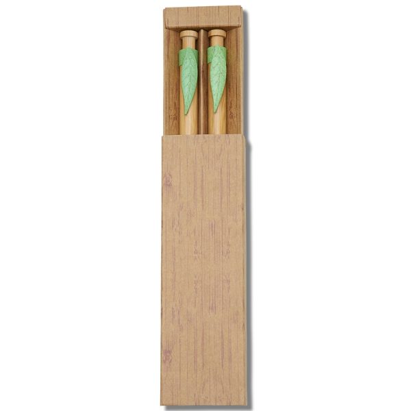 14334 | Conjunto Caneta e Lapiseira Bambu