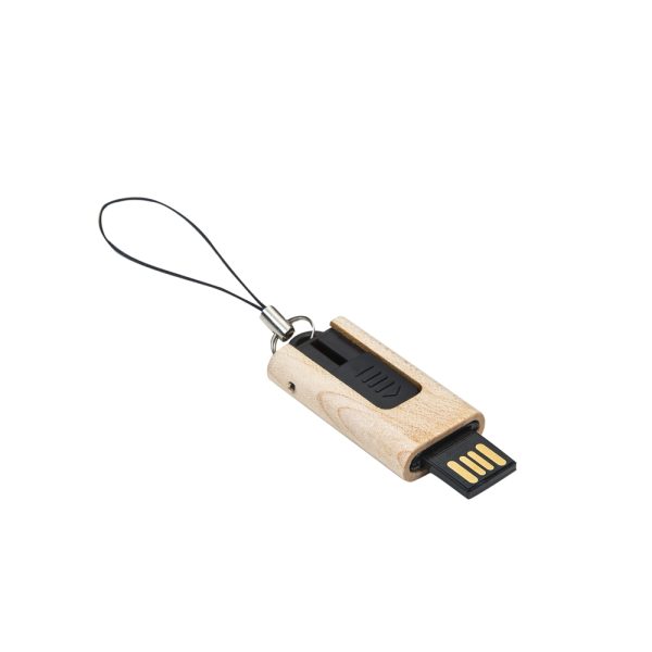 35 | Pen Drive Retrátil Madeira 4GB
