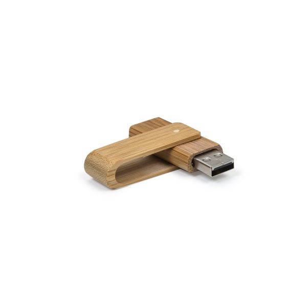 34 | Pen Drive 4GB/8GB/16GB Giratório Bambu