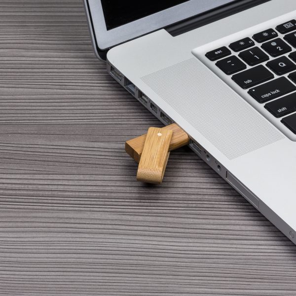 34 | Pen Drive 4GB/8GB/16GB Giratório Bambu - Image 2